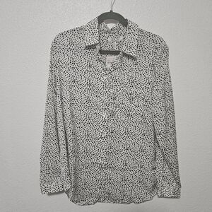 NWT Avec Les Filles black and white top size medium